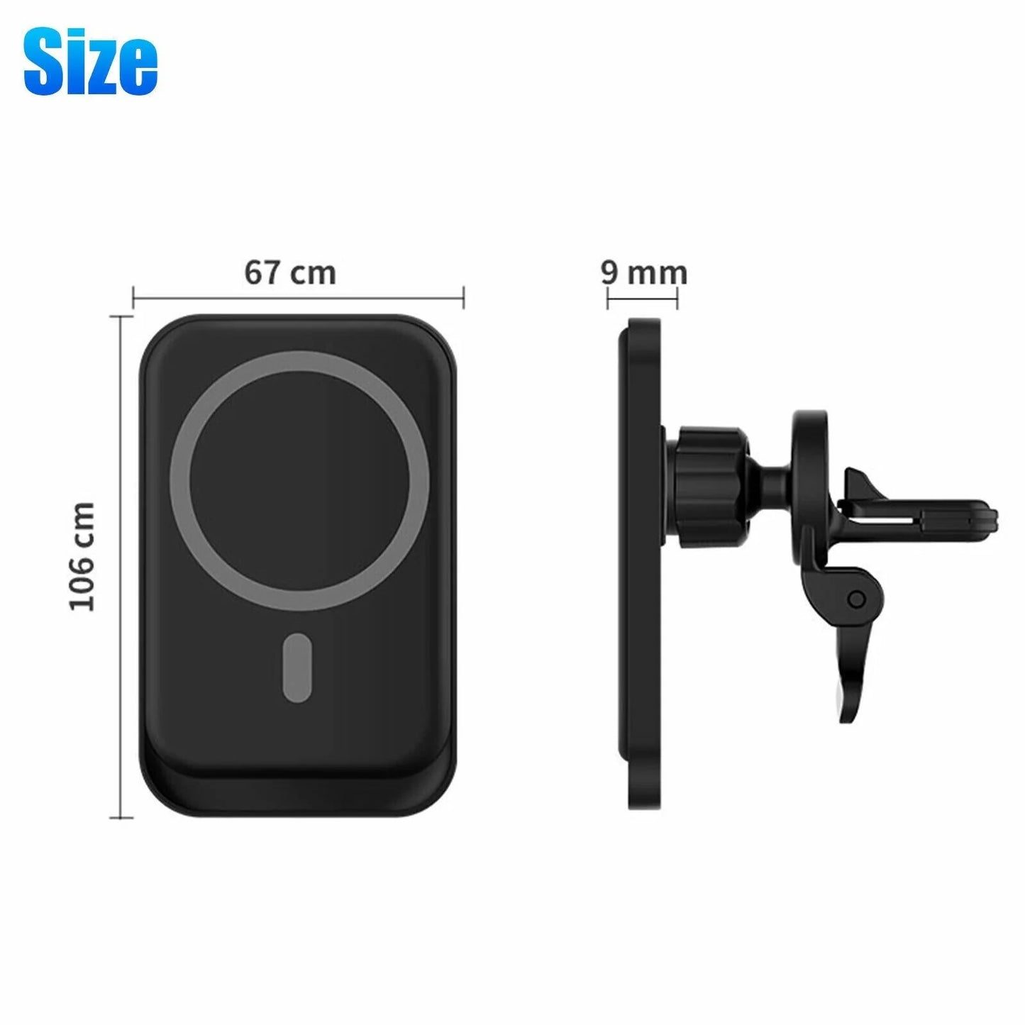 Magnetic Wireless Charger Car Mount Holder for Iphone 12 13 14 Pro Max Magsafe